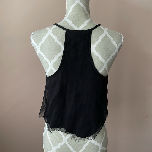 Crop American Eagle black beaded neck detail - Picture 5 of 6